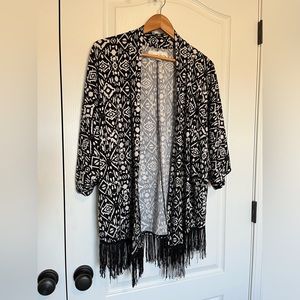 French Laundry Fringe Cardigan Size Medium